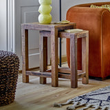 Galen Wooden Side Tables Set of 2 - Brown