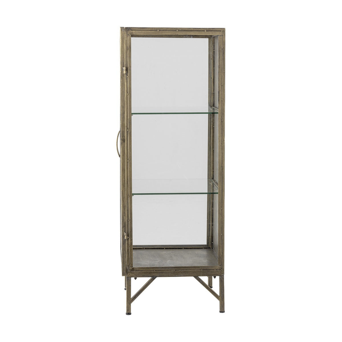 Saone Glass Cabinet - Brass