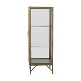 Saone Glass Cabinet - Brass