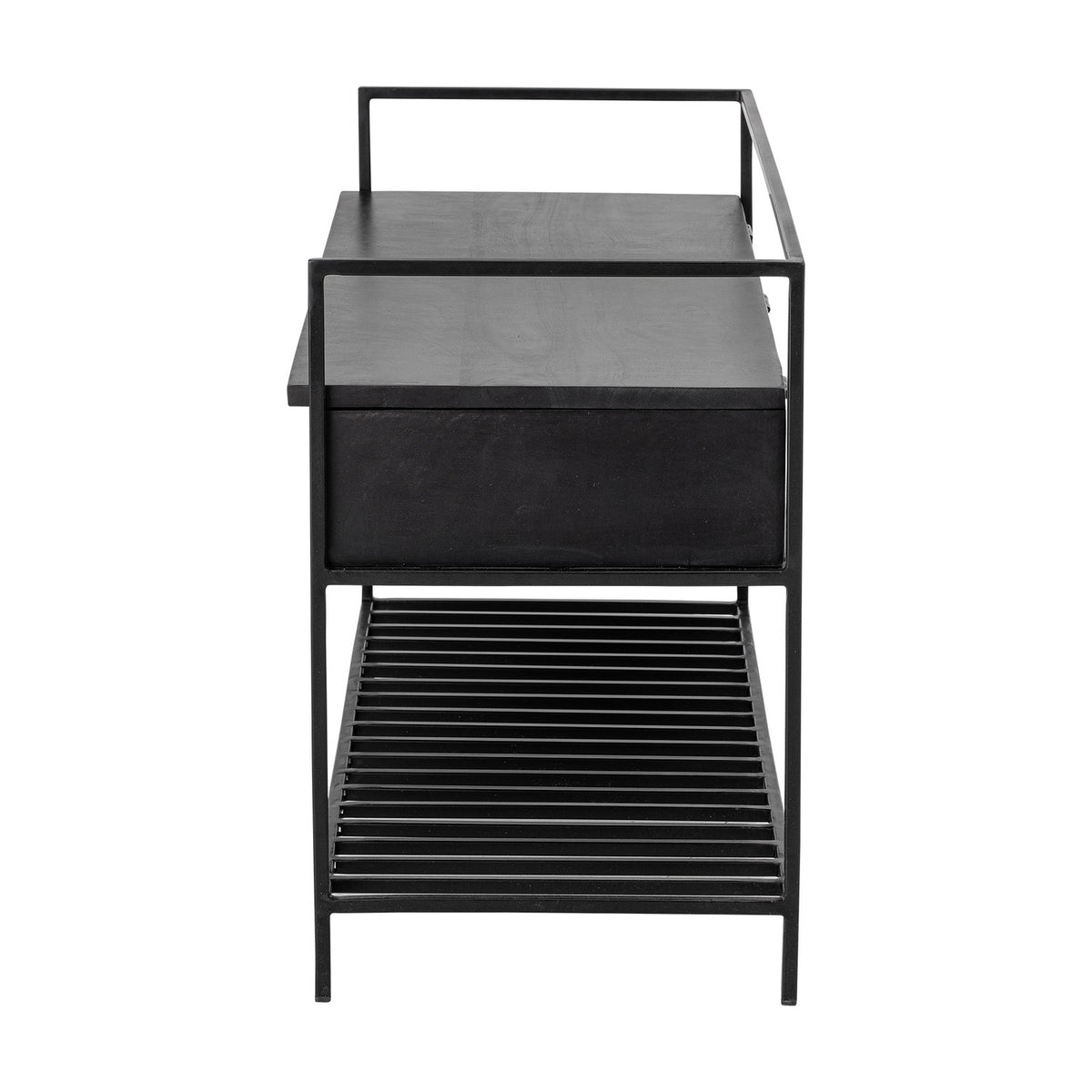 Abelone Wooden Bench - Black