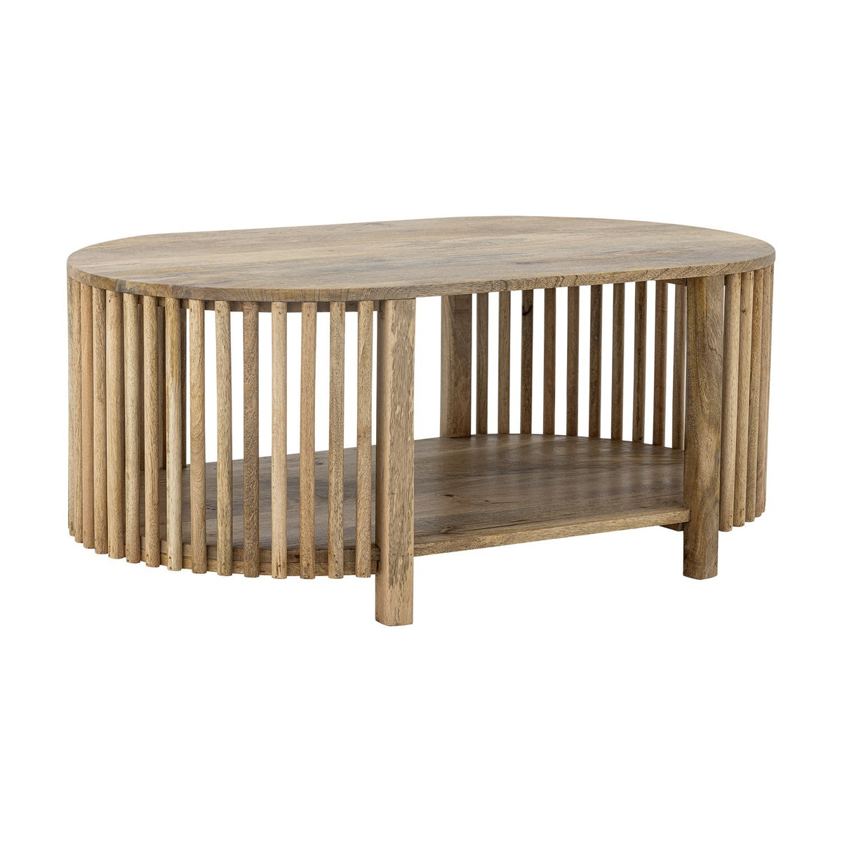 Sali Oval Wooden Coffee Table - Beige
