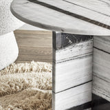 Rosito Striped Marble Coffee Table - White