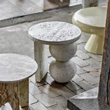 Tally Round Resin Side Table - White