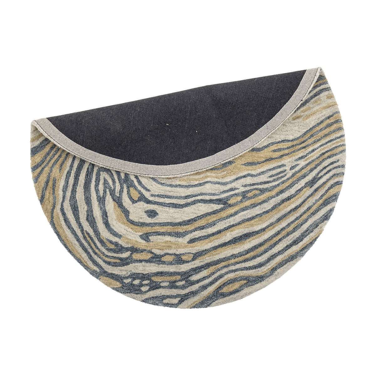 Tiger Round Wool Rug 120cm - Multi