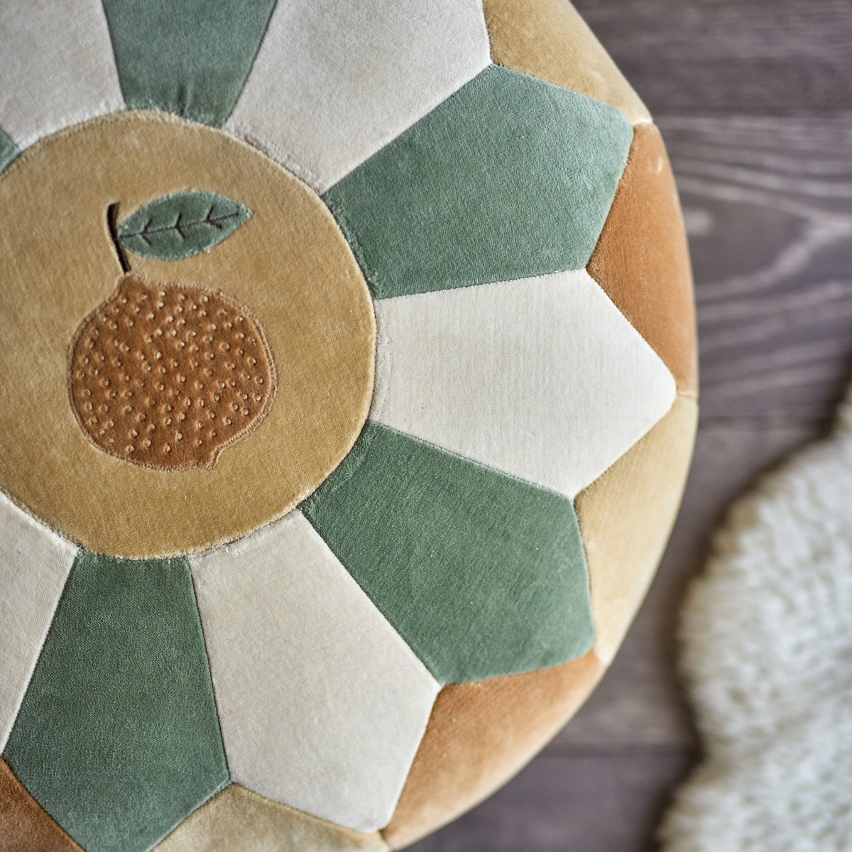 Agnes Round Cotton Pouffe - Multi