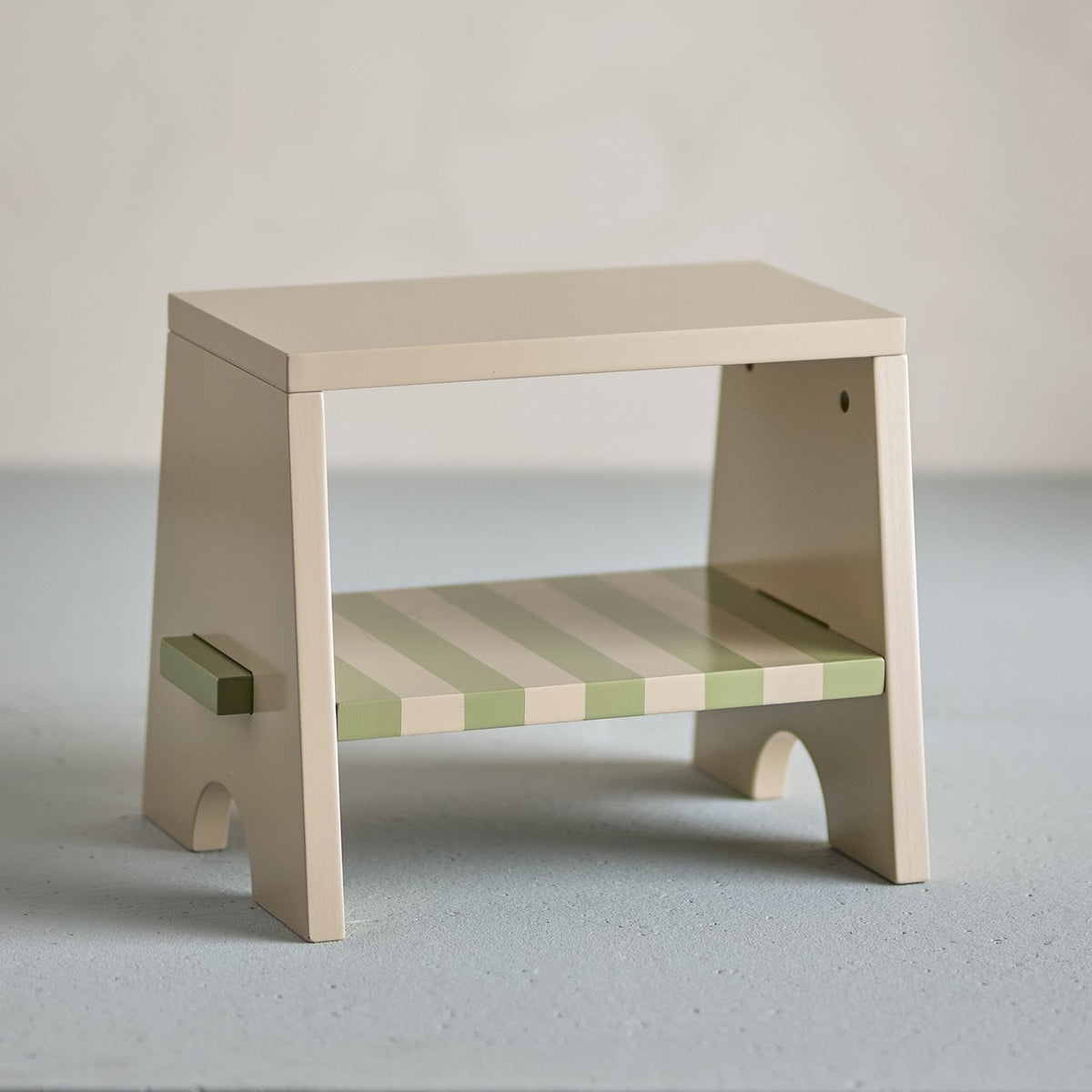Liova Striped Kids Stool - Beige