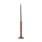 Diza Aluminium Candle Holder - Brown