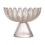 Nalu Glass Pedestal Bowl 13cm - Pink