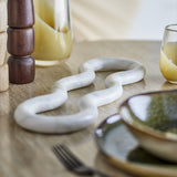 Vivien Wavy Marble Trivet - White