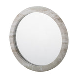 Vaka Marbled Resin Wall Mirror 50cm - Beige