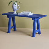 Porir Wooden Bench - Blue