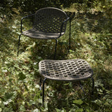 Calana Iron Lounge Chair with Footstool - Grey