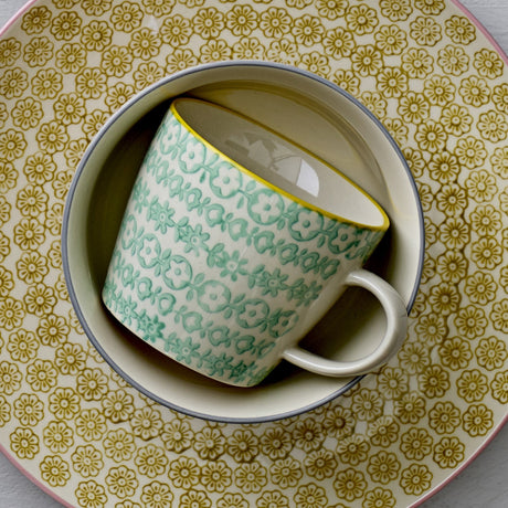 Carla Floral Stoneware Mugs 380ml Set of 4 - Multi
