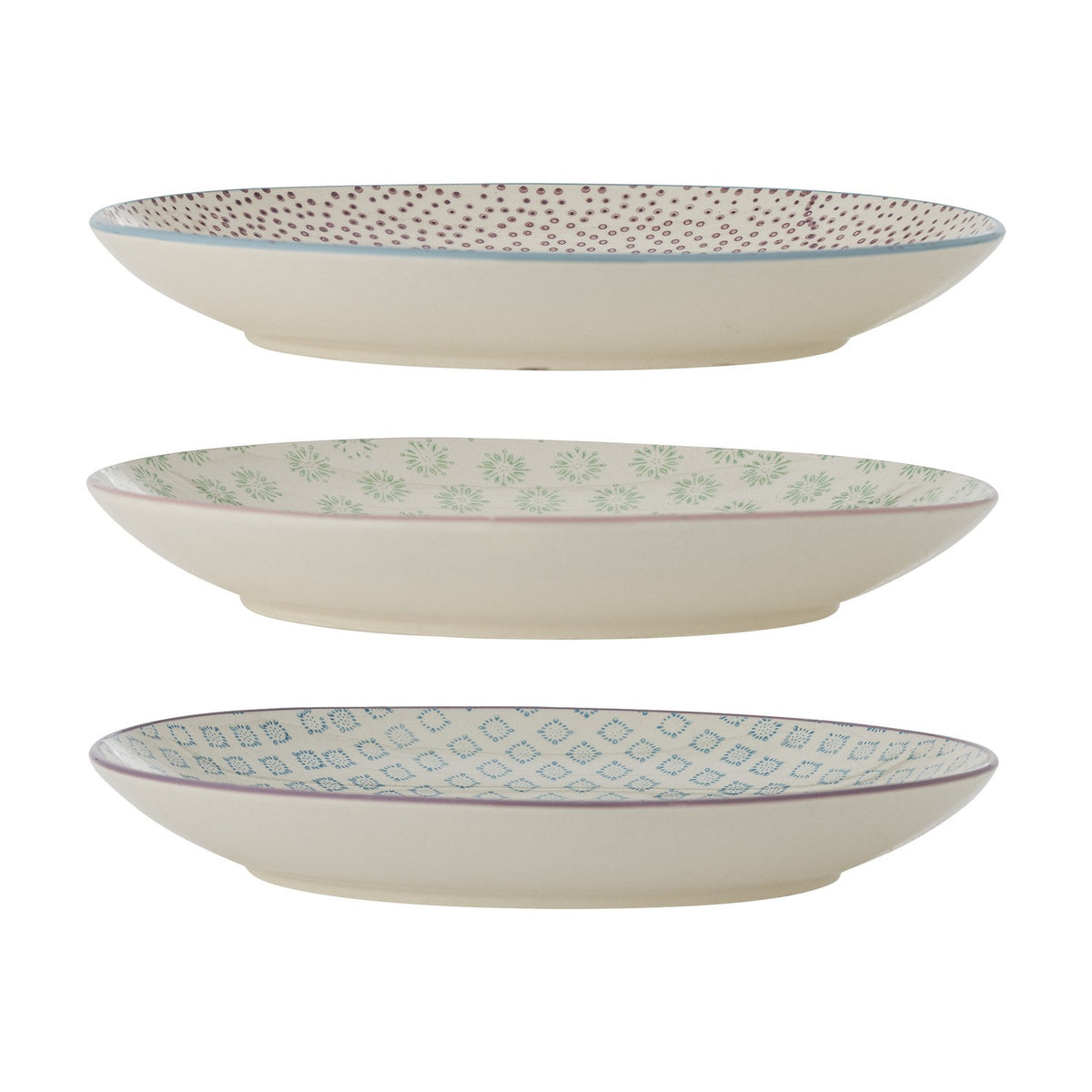 Patrizia Stoneware Dinner Plates Set of 3 - Multi
