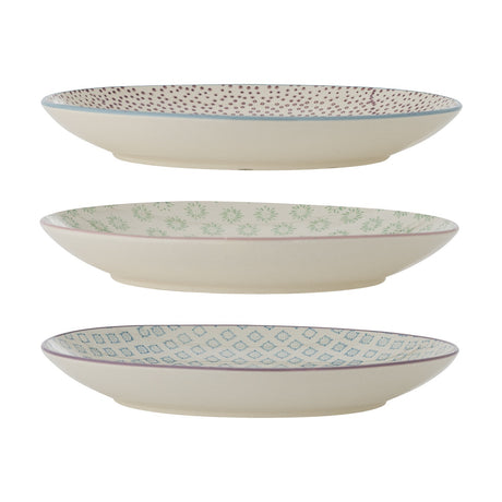 Patrizia Stoneware Dinner Plates Set of 3 - Multi