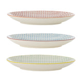 Carla Geometric Stoneware Side Plates Set of 3 - Multi