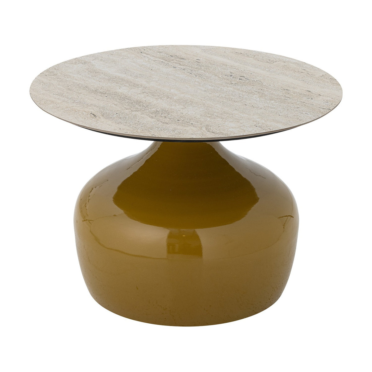 Lecco Round Iron Coffee Table - Yellow