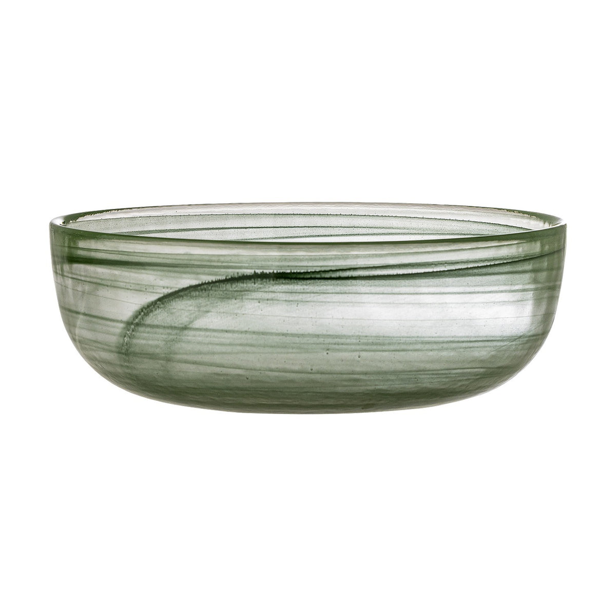 Amelie Marbled Glass Bowl 21.5cm - Green