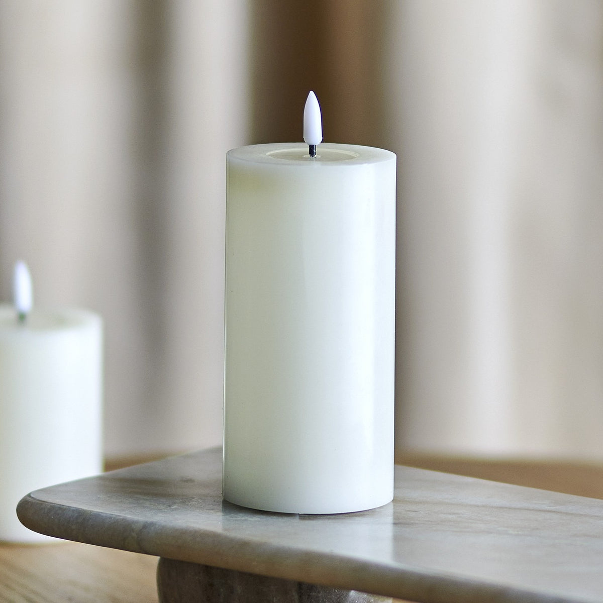 Ponza LED Candle 15cm - White