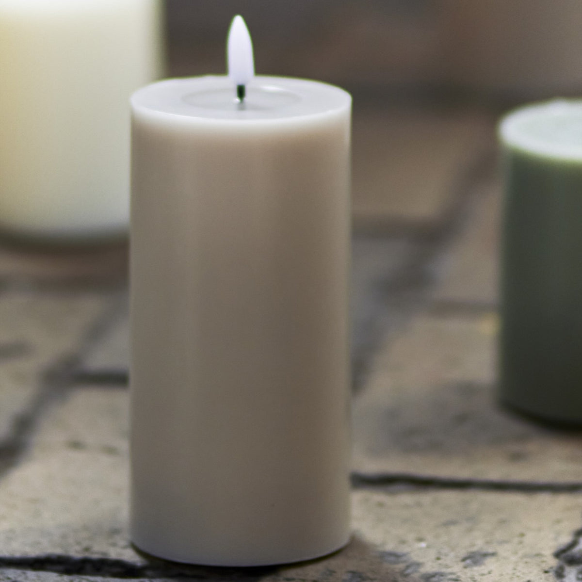 Ponza LED Candle - Beige