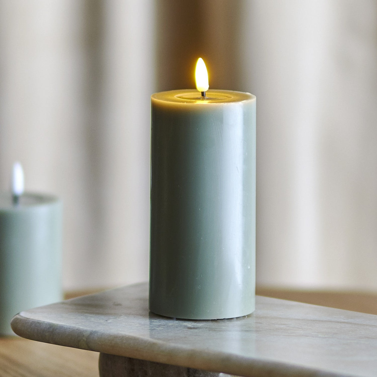 Ponza LED Candle 15cm - Green