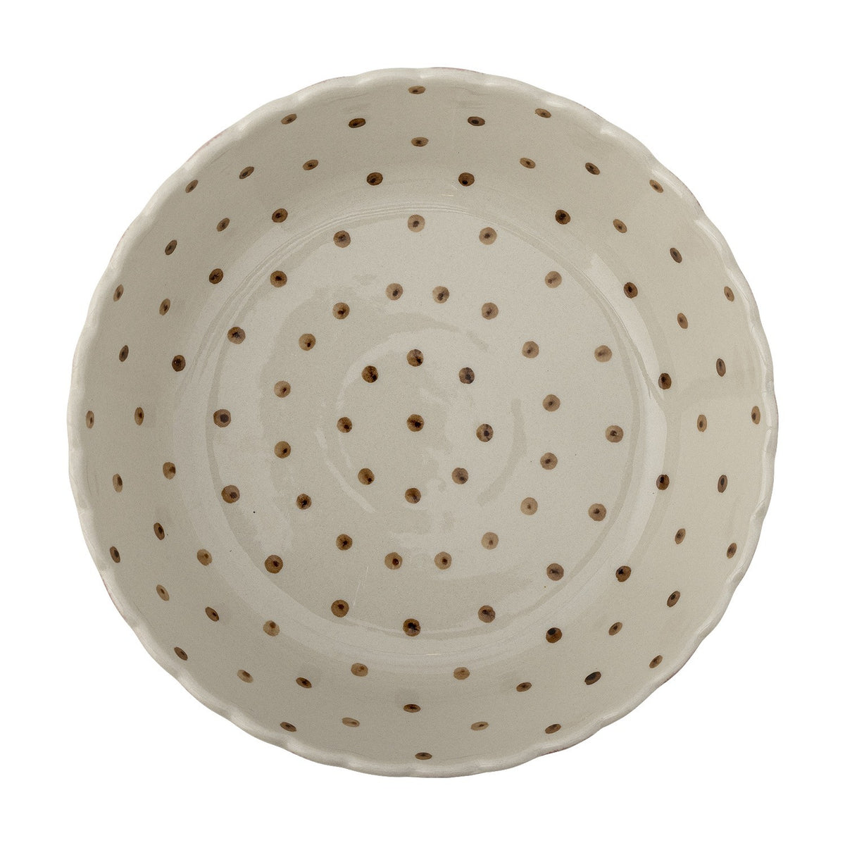 Chip Striped Stoneware Bowl 24cm - Pink