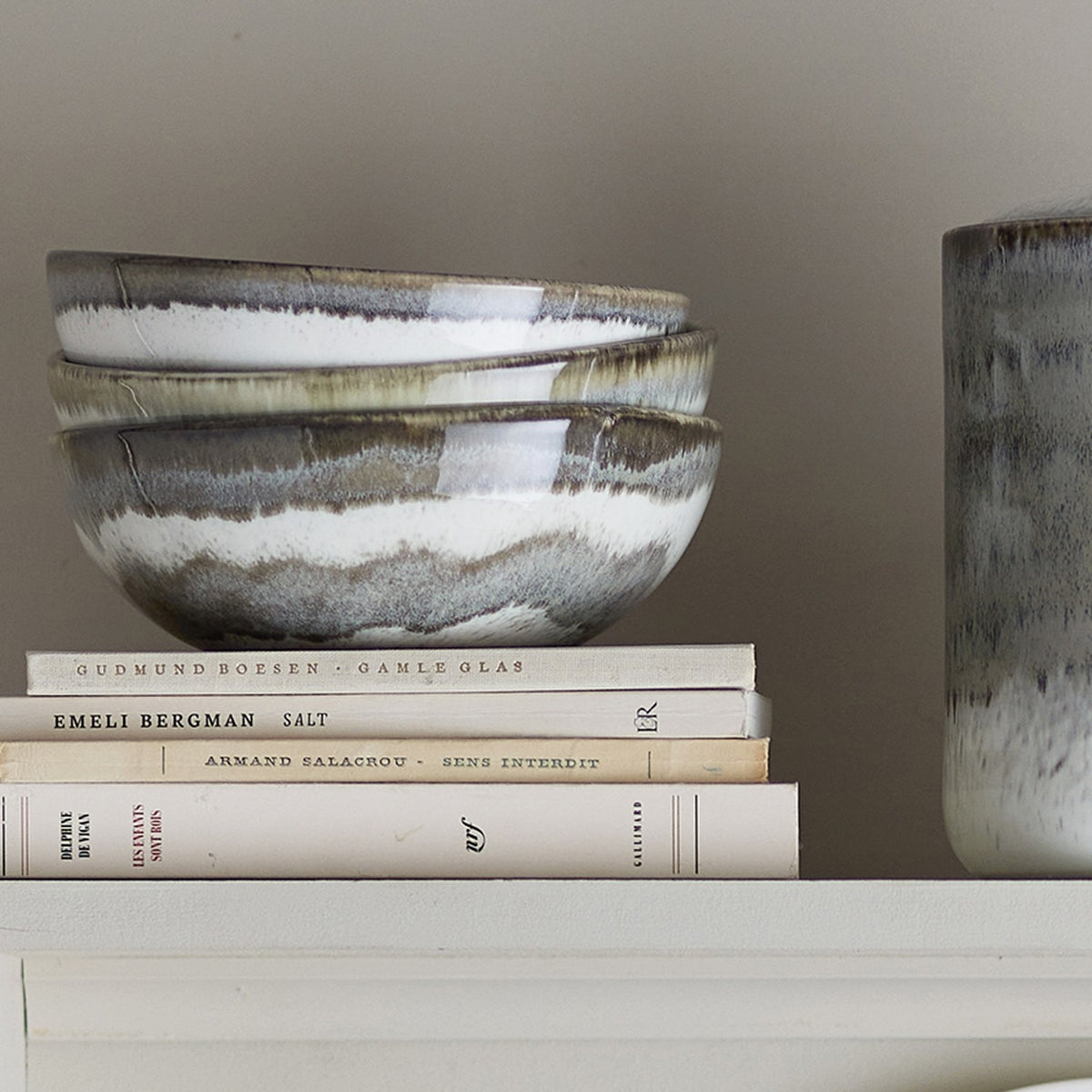 Paula Stoneware Bowl 16cm - Grey