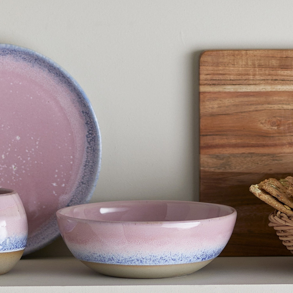 Paula Stoneware Bowl 16cm - Pink