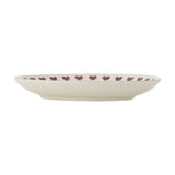 Jolly Heart Stoneware Christmas Plate - Cream
