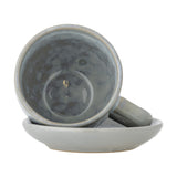 Brenta Stoneware Cup & Saucer 185ml Set of 4 - Grey