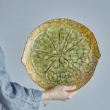 Milani Round Stoneware Platter - Green