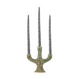 Cyrill Stoneware Candle Holder - Green