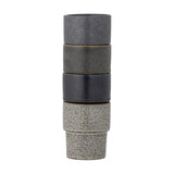 Ewan Grey Stoneware Cups 150ml Set of 4 - Multi