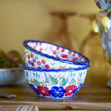 Florist Floral Stoneware Bowls 13cm Set of 2 - Multi