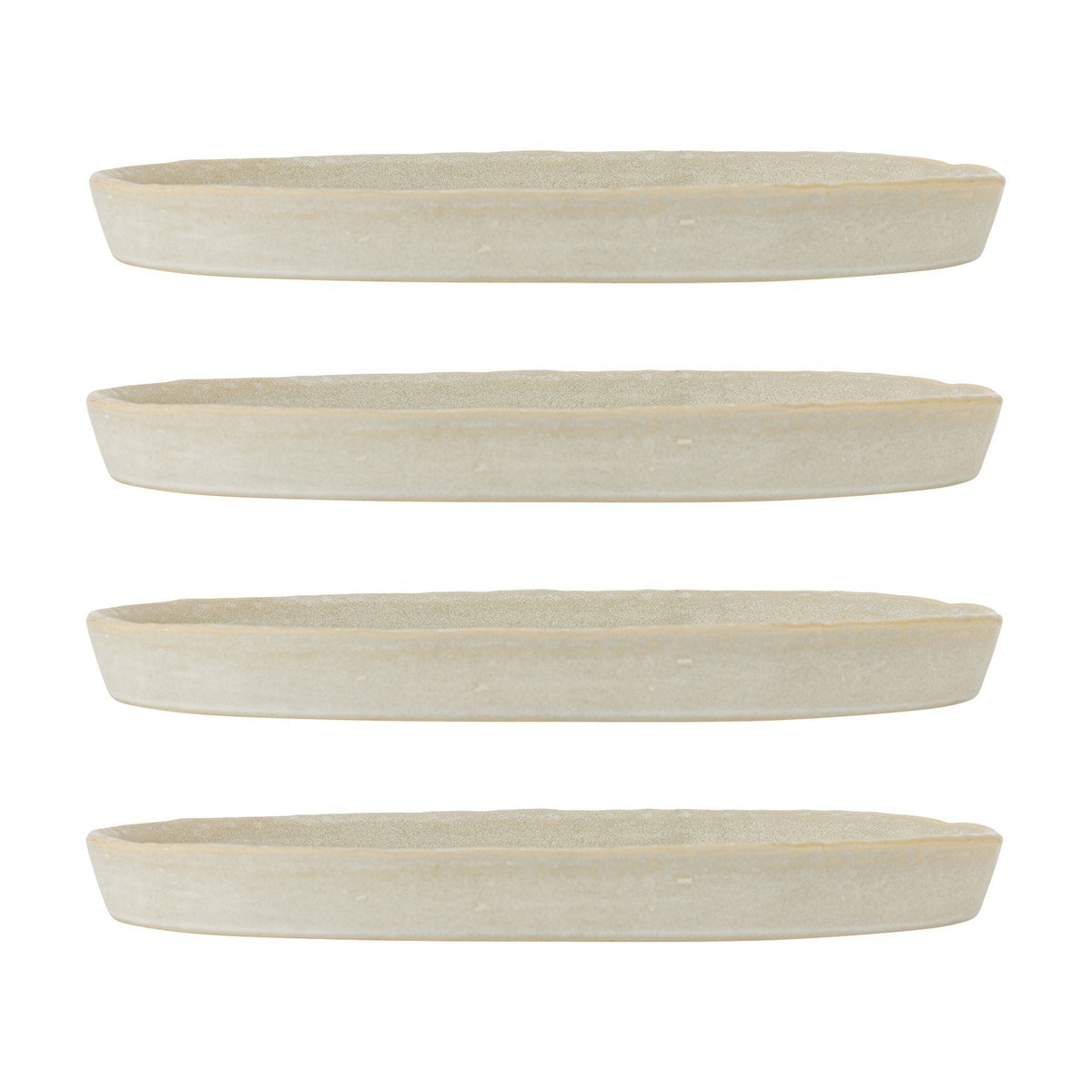 Hadden Stoneware Plates 29x18cm Set of 4 - Cream