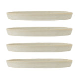 Hadden Stoneware Plates 29x18cm Set of 4 - Cream