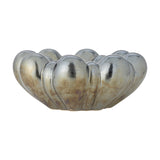 Sheeran Flower Stoneware Bowl 31.5cm - Silver