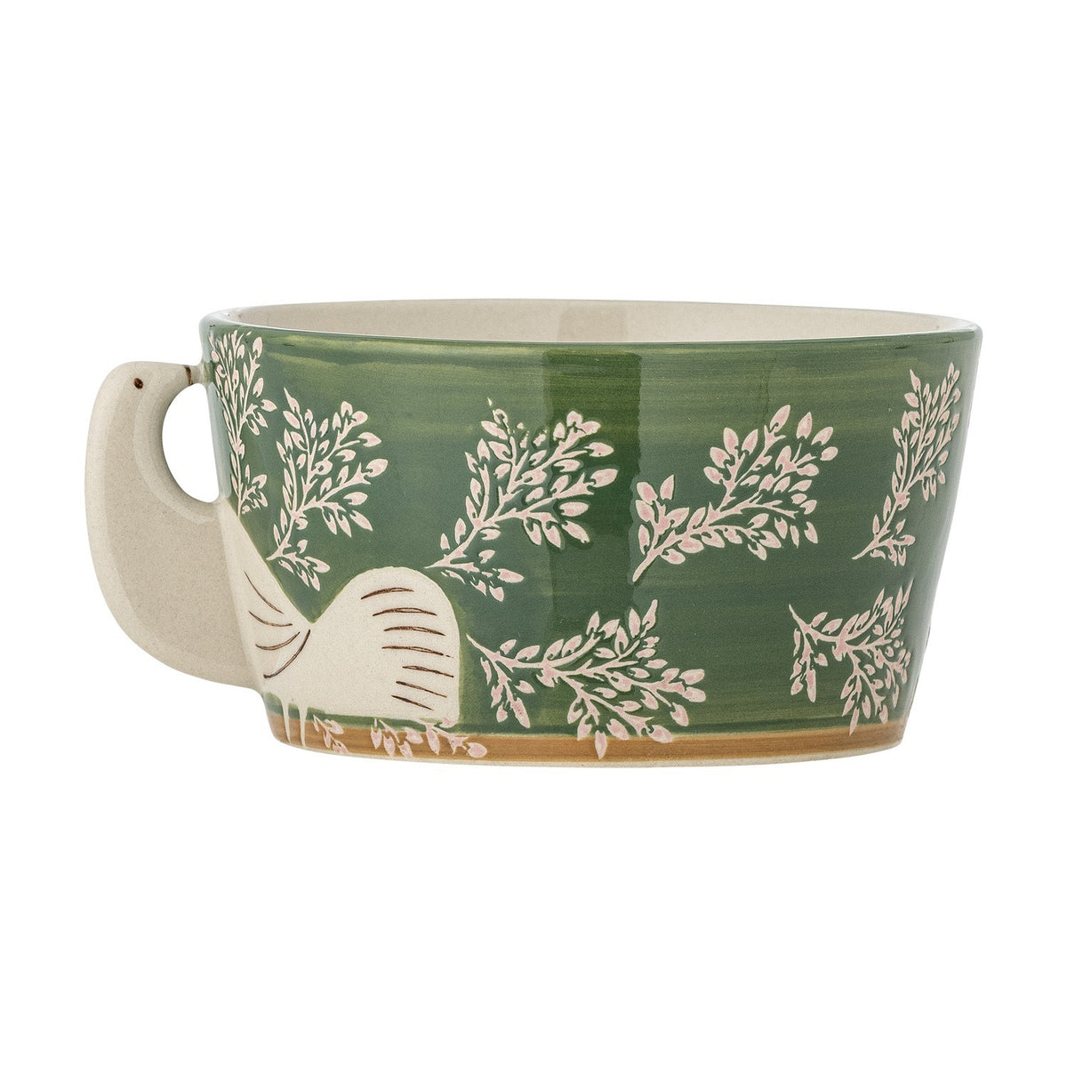 Hezha Stoneware Bowl 13cm - Green