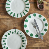 Linora Stoneware Dinner Plates Set of 3 - Green