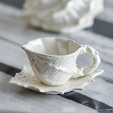 Shellie Stoneware Cup & Saucer 150ml - White