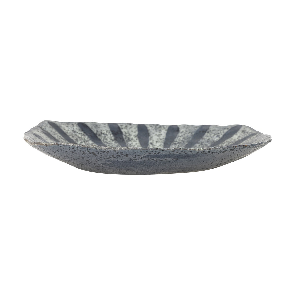 Ramie Stoneware Platter - Grey