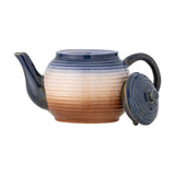 Tatum Ribbed Stoneware Teapot with Strainer 890ml - Multi