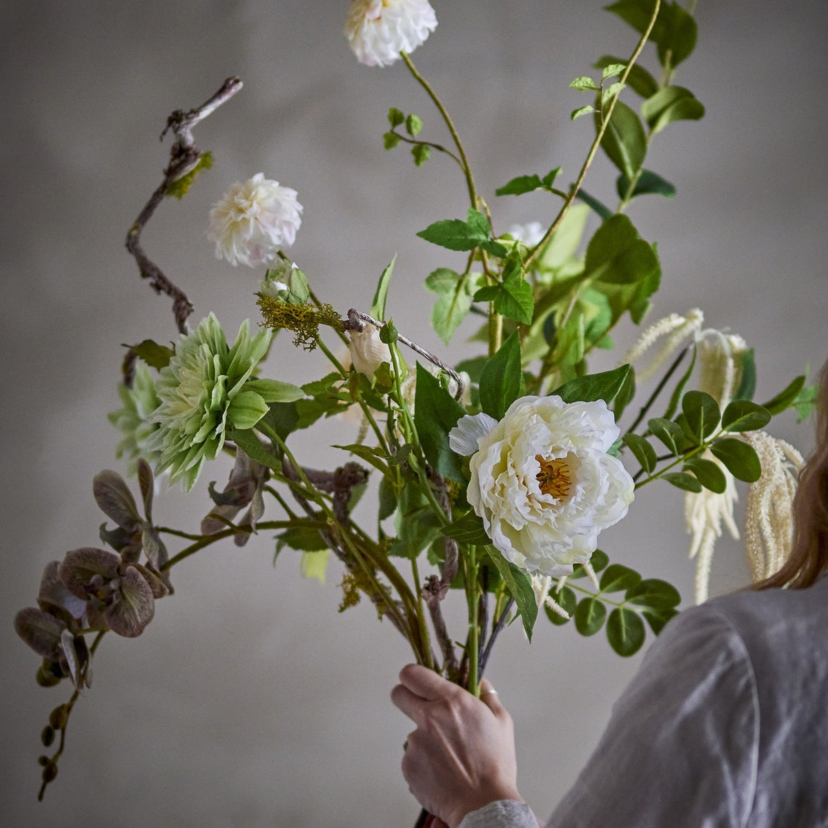 Rise Artificial Bouquet - White