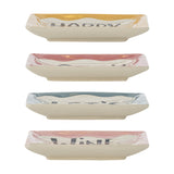 Soline Square Stoneware Plates Set of 4 - Multi