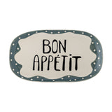 Soline Dotted Stoneware Platter 40x25cm - Multi