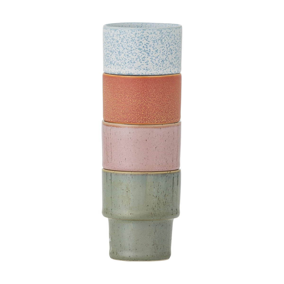 Ewan Stoneware Espresso Cups 75ml Set of 4 - Multi