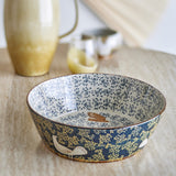 Hezha Stoneware Bowl 28cm - Blue