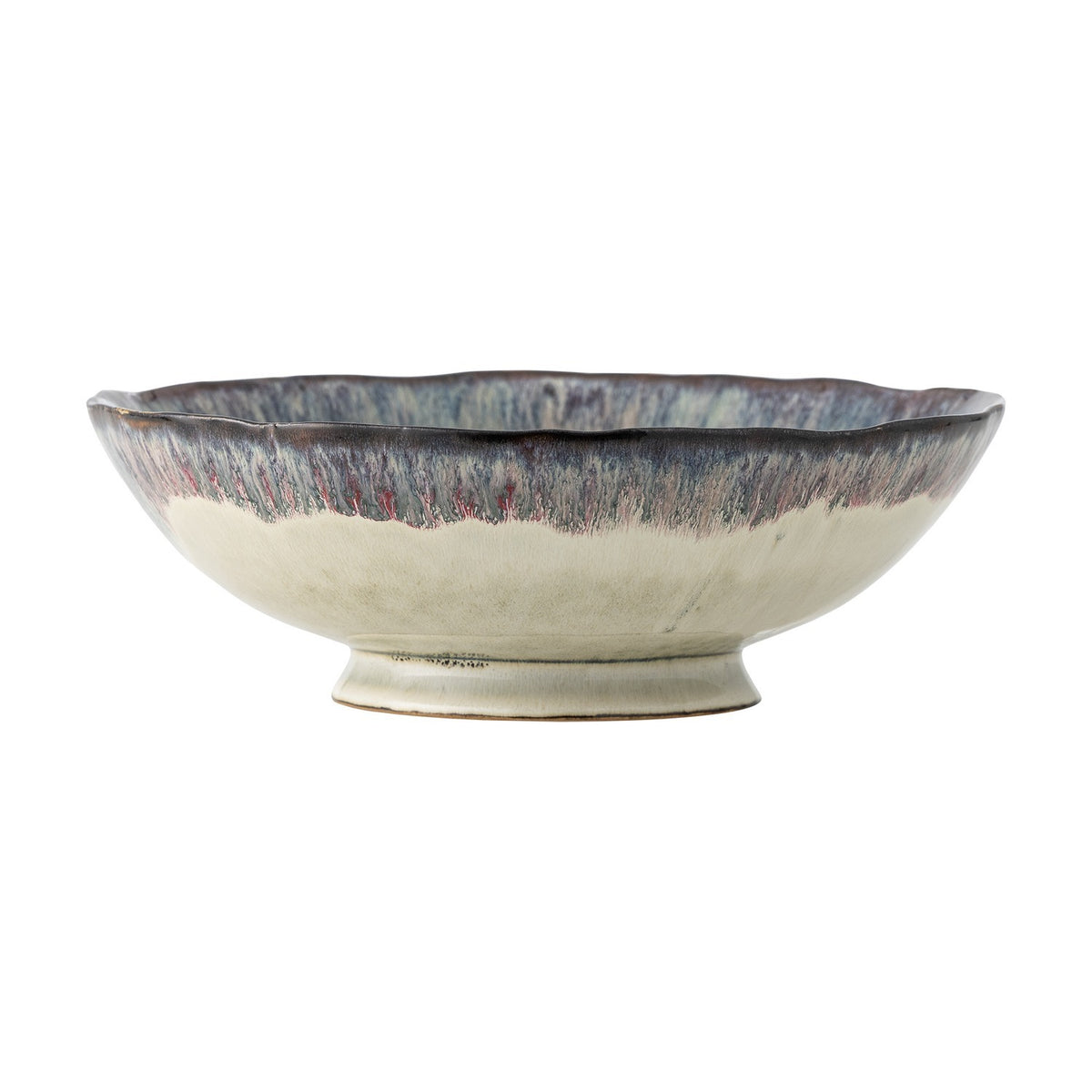 Imogen Banded Stoneware Bowl 24cm - Multi