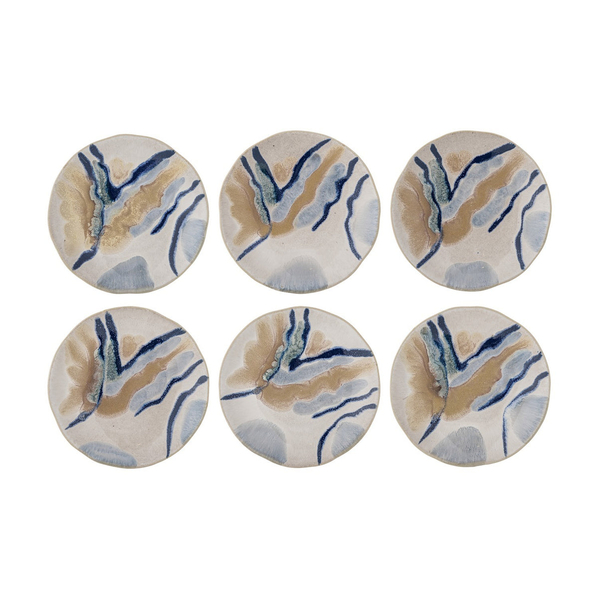 Imogen Cream Stoneware Plate - Multi