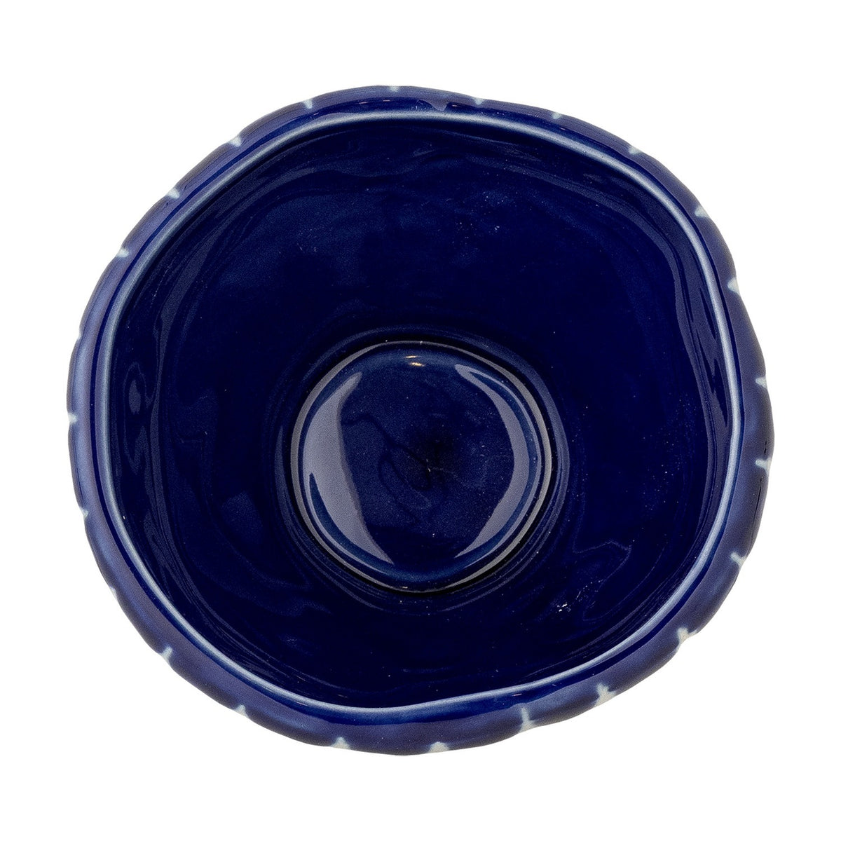 Nini Striped Stoneware Bowl 9cm - Blue